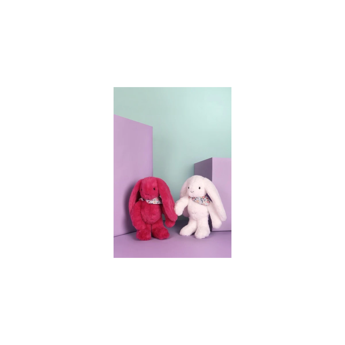 DOUDOU ET COMPAGNIE DOUDOU pluszowy królik Lapin Fleurette  35 cm biały