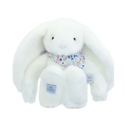 DOUDOU ET COMPAGNIE DOUDOU pluszowy królik Lapin Fleurette  35 cm biały