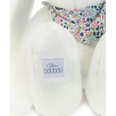 DOUDOU ET COMPAGNIE DOUDOU pluszowy królik Lapin Fleurette  50 cm biały