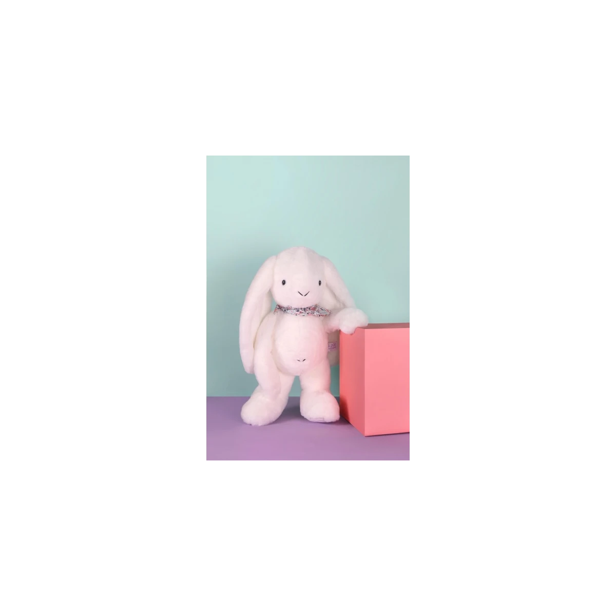DOUDOU ET COMPAGNIE DOUDOU pluszowy królik Lapin Fleurette  50 cm biały