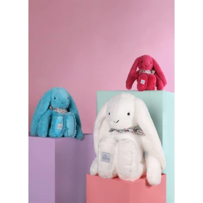DOUDOU ET COMPAGNIE DOUDOU pluszowy królik Lapin Fleurette  50 cm biały