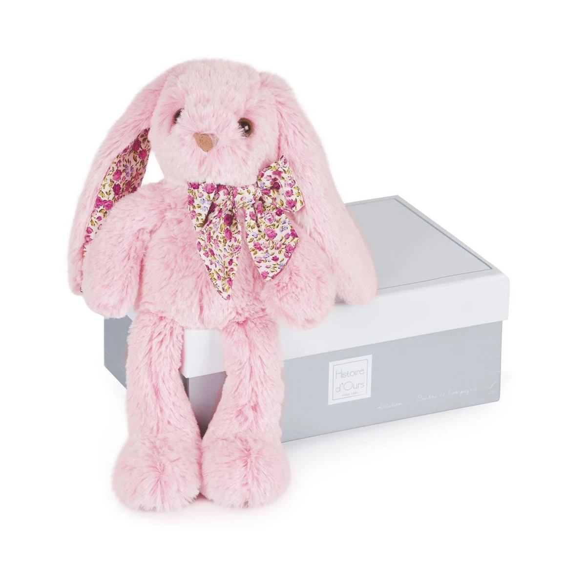 DOUDOU ET COMPAGNIE DOUDOU pluszowy królik Histoire d'Ours 25 cm różowy