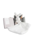 DOUDOU ET COMPAGNIE DOUDOU przytulanka królik z kocykiem  naturalny