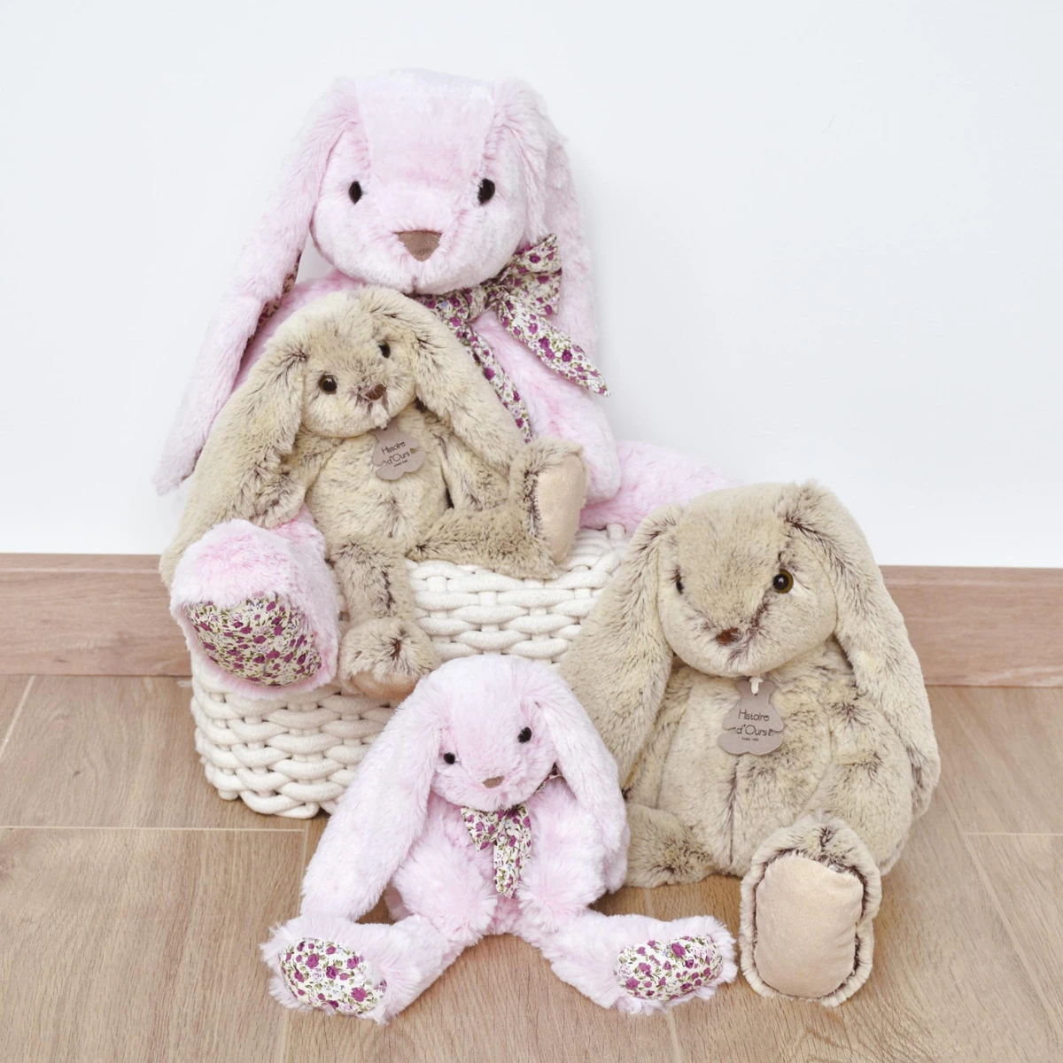 DOUDOU ET COMPAGNIE DOUDOU pluszowy królik Histoire d'Ours 25 cm różowy