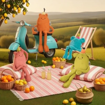 DOUDOU ET COMPAGNIE DOUDOU MIAM! Britney Pear 40 cm różowa gruszka