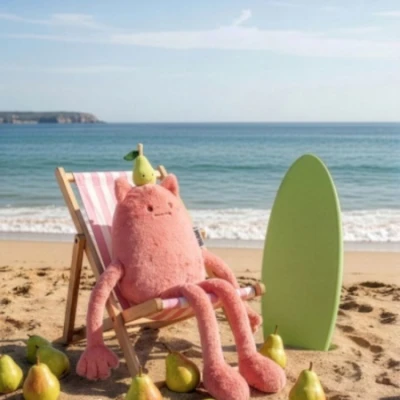 DOUDOU ET COMPAGNIE DOUDOU MIAM! Britney Pear 40 cm różowa gruszka