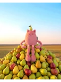 DOUDOU ET COMPAGNIE DOUDOU MIAM! Britney Pear 60 cm różowa gruszka