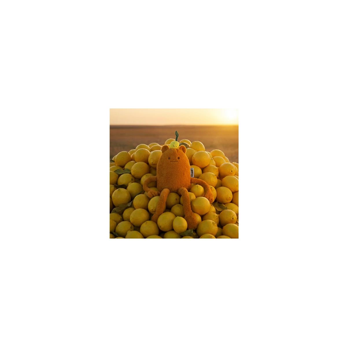 DOUDOU ET COMPAGNIE DOUDOU MIAM! John Lemon 40 cm pomarańczowa cytryna