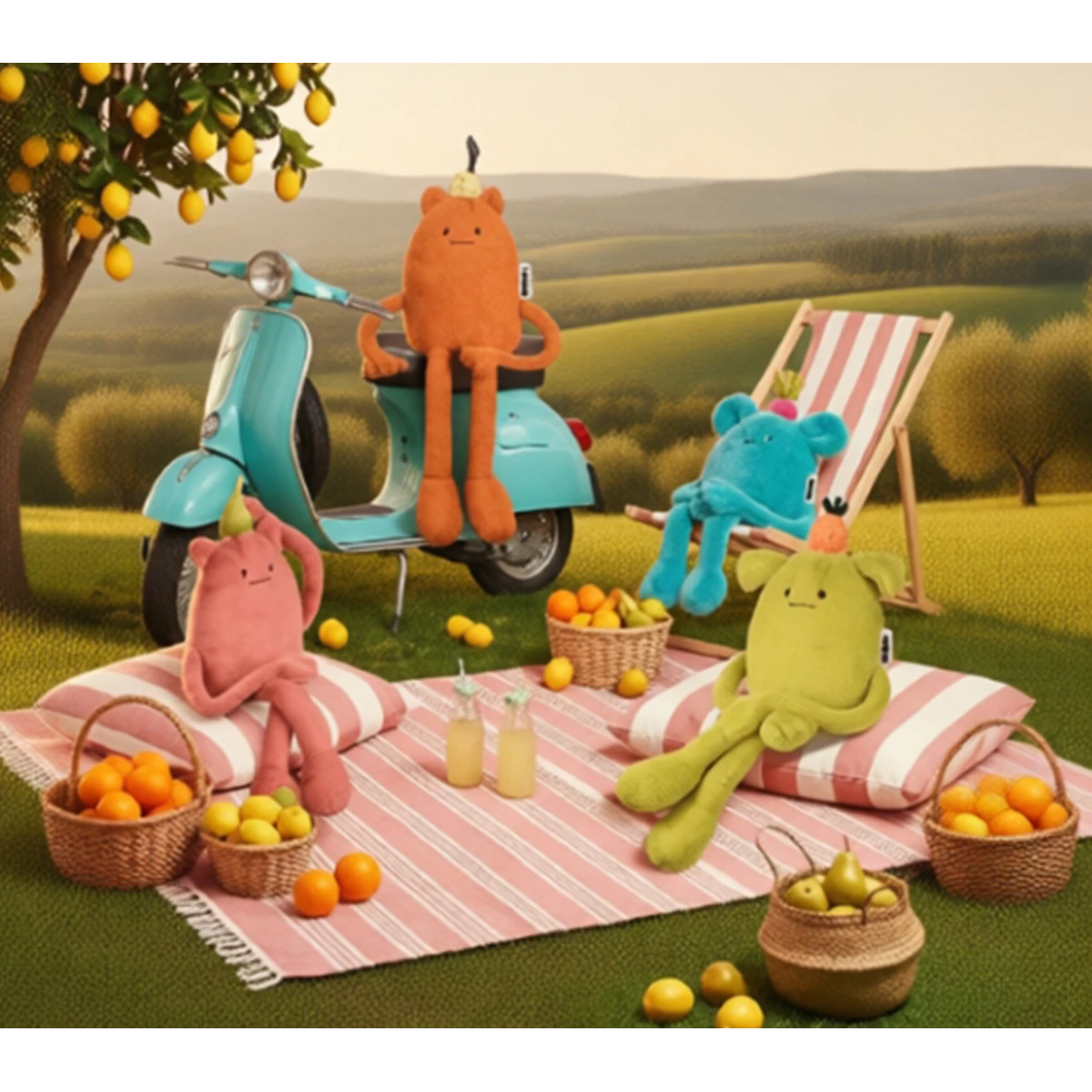 DOUDOU ET COMPAGNIE DOUDOU MIAM! Britney Pear 60 cm różowa gruszka