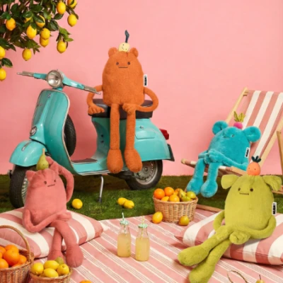 DOUDOU ET COMPAGNIE DOUDOU MIAM! John Lemon 60 cm pomarańczowa cytryna