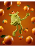 DOUDOU ET COMPAGNIE DOUDOU MIAM! Laurent Jade 60 cm zielona pomarańcza
