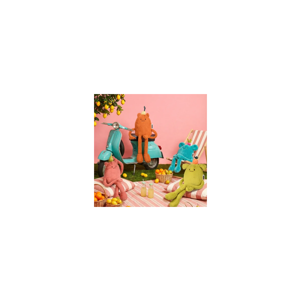 DOUDOU ET COMPAGNIE DOUDOU MIAM! John Lemon 40 cm pomarańczowa cytryna