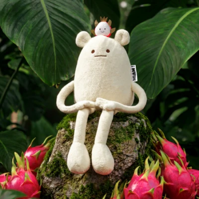 DOUDOU ET COMPAGNIE DOUDOU MIAM! Smoczy Owoc No Name 40 cm biały