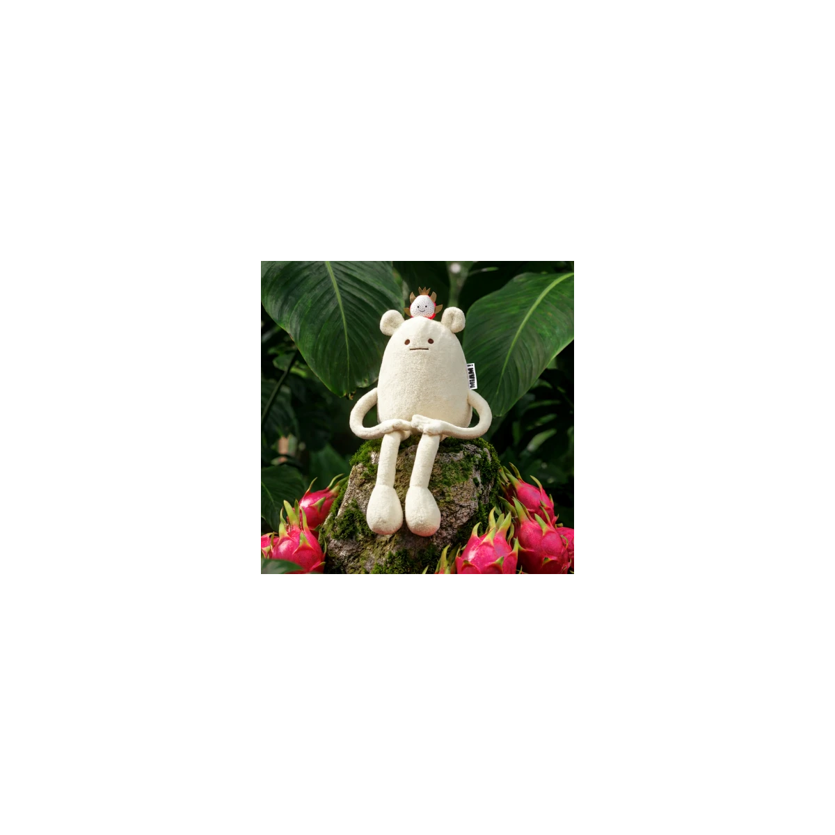 DOUDOU ET COMPAGNIE DOUDOU MIAM! Smoczy Owoc No Name 40 cm biały