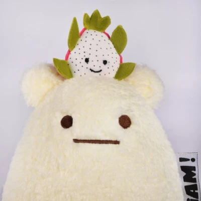 DOUDOU ET COMPAGNIE DOUDOU MIAM! Smoczy Owoc No Name 40 cm biały