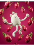 DOUDOU ET COMPAGNIE DOUDOU MIAM! Smoczy Owoc No Name 60 cm biały