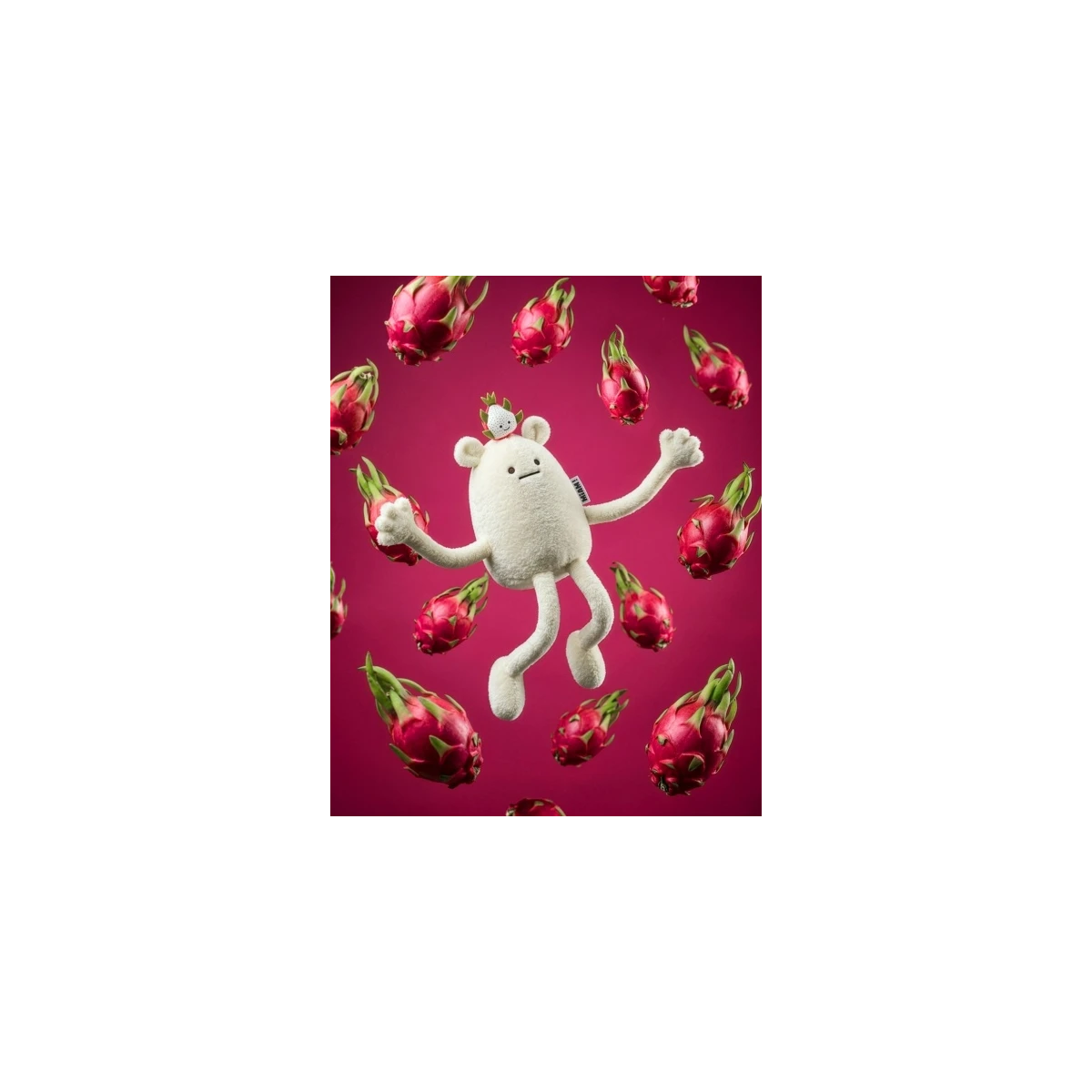 DOUDOU ET COMPAGNIE DOUDOU MIAM! Smoczy Owoc No Name 60 cm biały