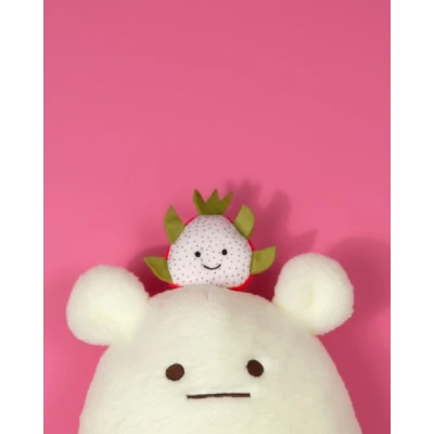 DOUDOU ET COMPAGNIE DOUDOU MIAM! Smoczy Owoc No Name 60 cm biały