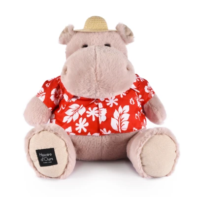 DOUDOU ET COMPAGNIE DOUDOU – pluszowy hipopotam ALOHA Histoire d'Ours 38 cm pudrowy