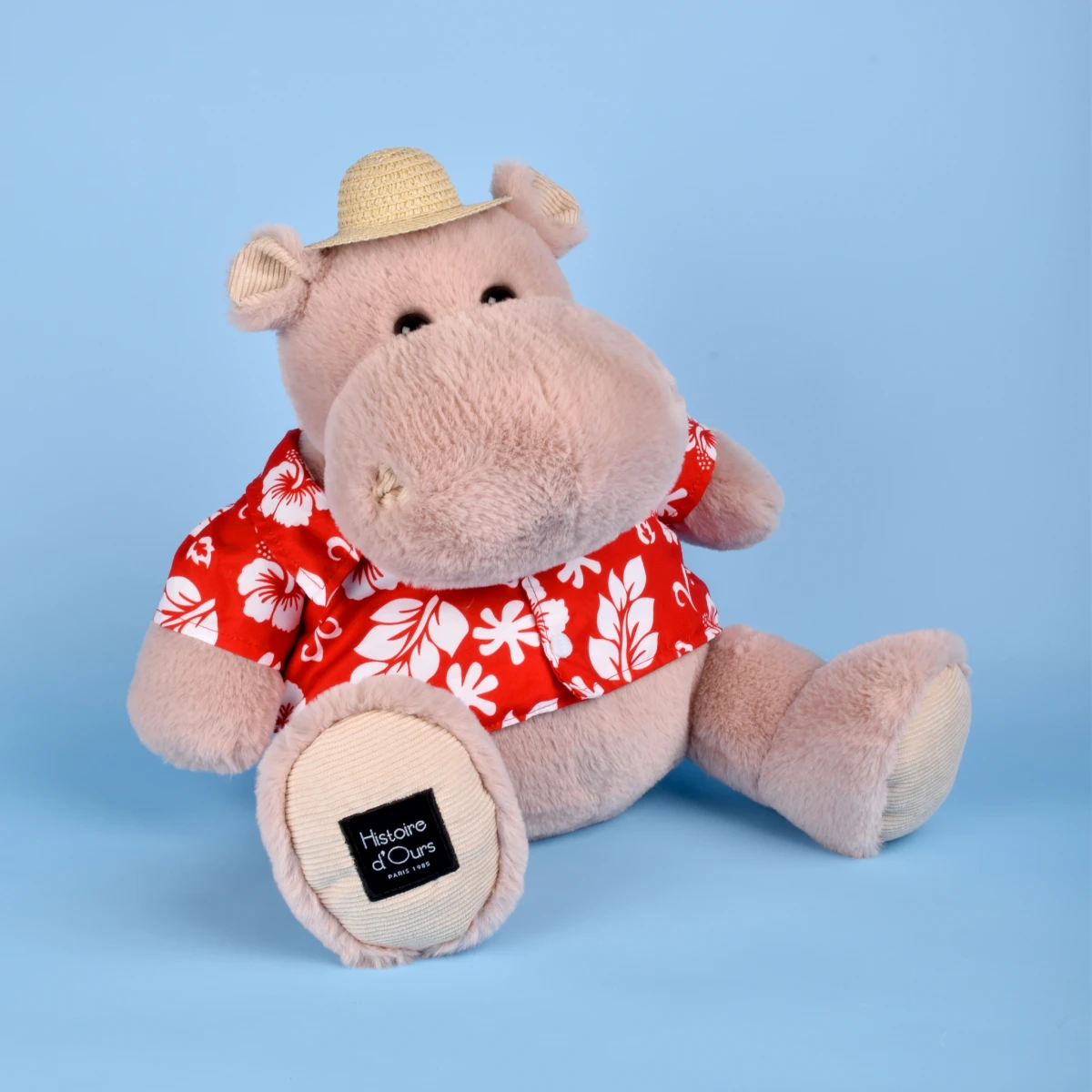 DOUDOU ET COMPAGNIE DOUDOU – pluszowy hipopotam ALOHA Histoire d'Ours 38 cm pudrowy