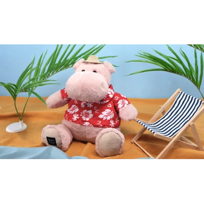 DOUDOU ET COMPAGNIE DOUDOU – pluszowy hipopotam ALOHA Histoire d'Ours 38 cm pudrowy