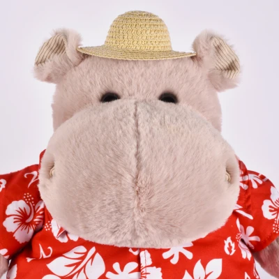 DOUDOU ET COMPAGNIE DOUDOU – pluszowy hipopotam ALOHA Histoire d'Ours 38 cm pudrowy