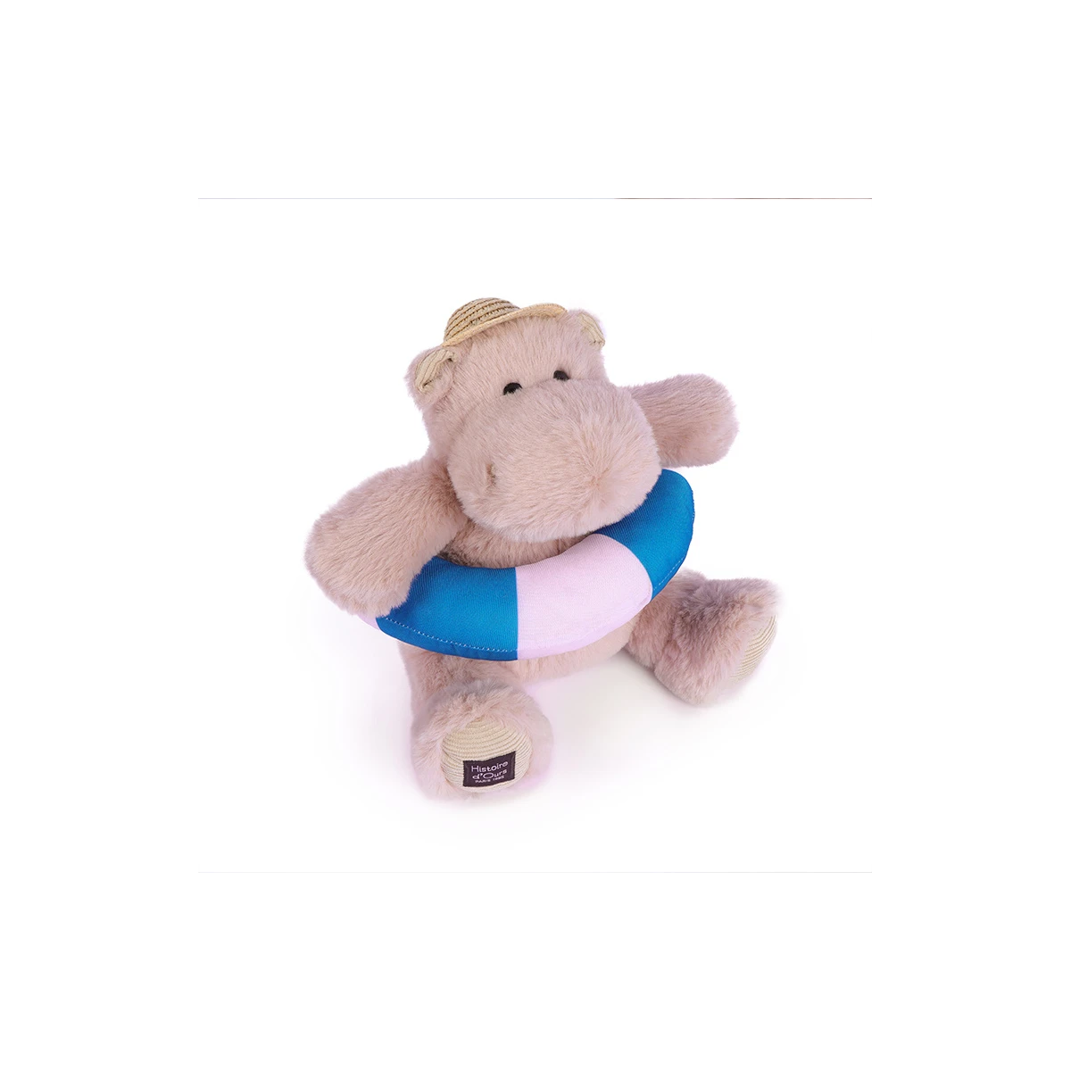 DOUDOU ET COMPAGNIE DOUDOU – pluszowy hipopotam Bubble Beach Histoire d'Ours 20 cm pudrowy
