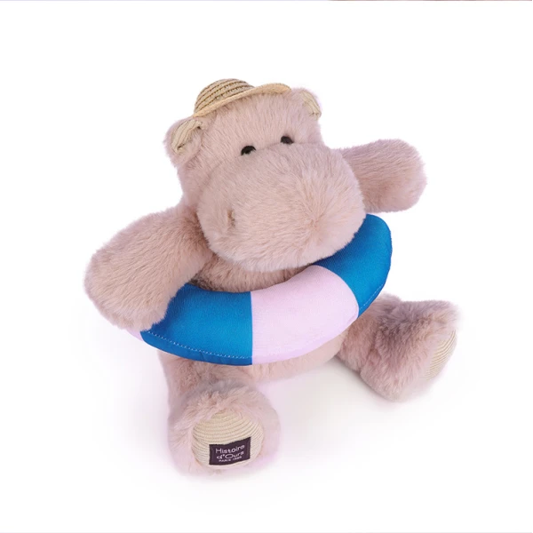 DOUDOU ET COMPAGNIE DOUDOU – pluszowy hipopotam Bubble Beach Histoire d'Ours 20 cm pudrowy