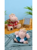 DOUDOU ET COMPAGNIE DOUDOU – pluszowy hipopotam ALOHA Histoire d'Ours 38 cm pudrowy