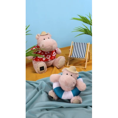 DOUDOU ET COMPAGNIE DOUDOU – pluszowy hipopotam ALOHA Histoire d'Ours 38 cm pudrowy
