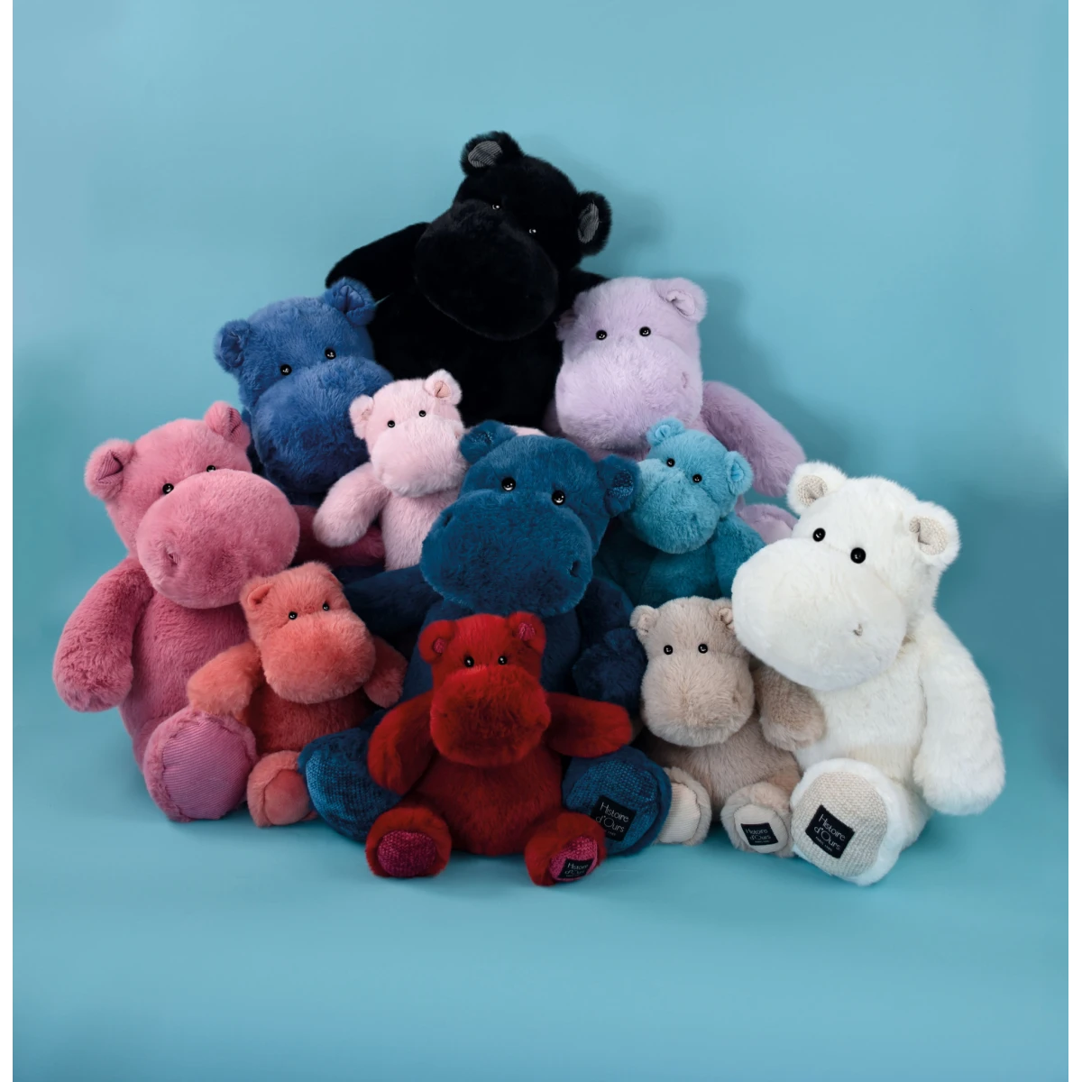 DOUDOU ET COMPAGNIE DOUDOU – pluszowy hipopotam HIP'BLUE Histoire d'Ours 40 cm niebieski