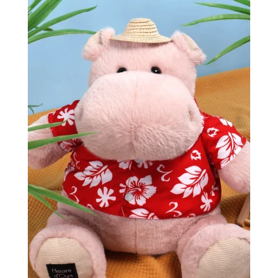 DOUDOU ET COMPAGNIE DOUDOU – pluszowy hipopotam ALOHA Histoire d'Ours 38 cm pudrowy
