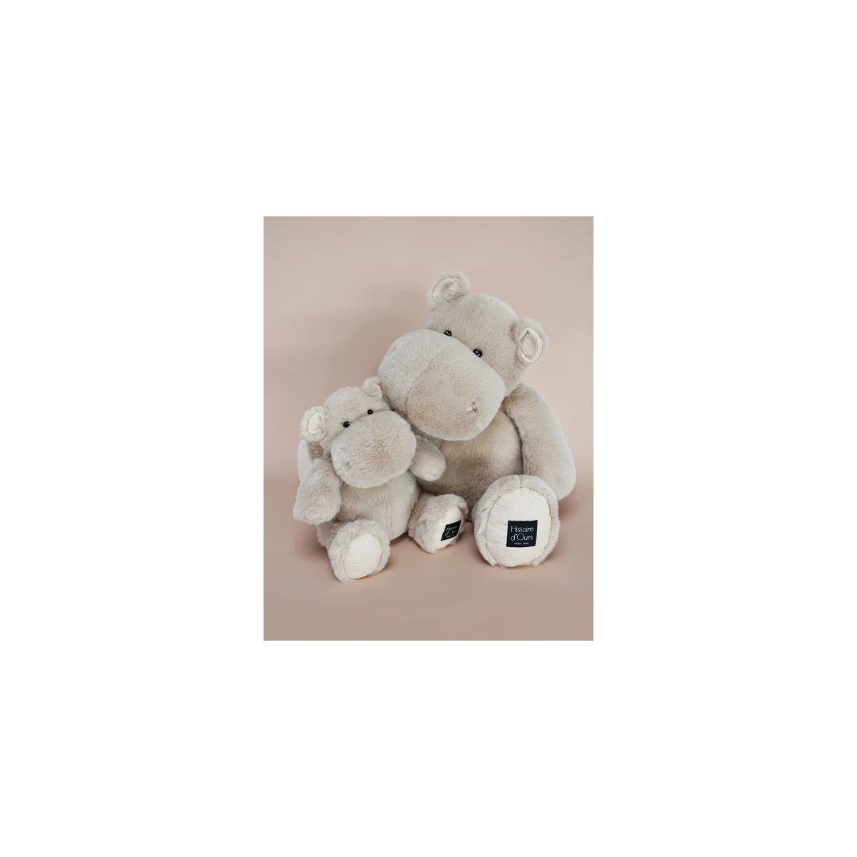 DOUDOU ET COMPAGNIE DOUDOU – pluszowy hipopotam HIP'COOL Histoire d'Ours 40 cm beżowy