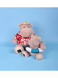 DOUDOU ET COMPAGNIE DOUDOU – pluszowy hipopotam Bubble Beach Histoire d'Ours 20 cm pudrowy