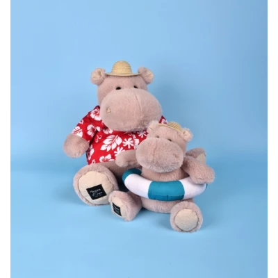 DOUDOU ET COMPAGNIE DOUDOU – pluszowy hipopotam Bubble Beach Histoire d'Ours 20 cm pudrowy