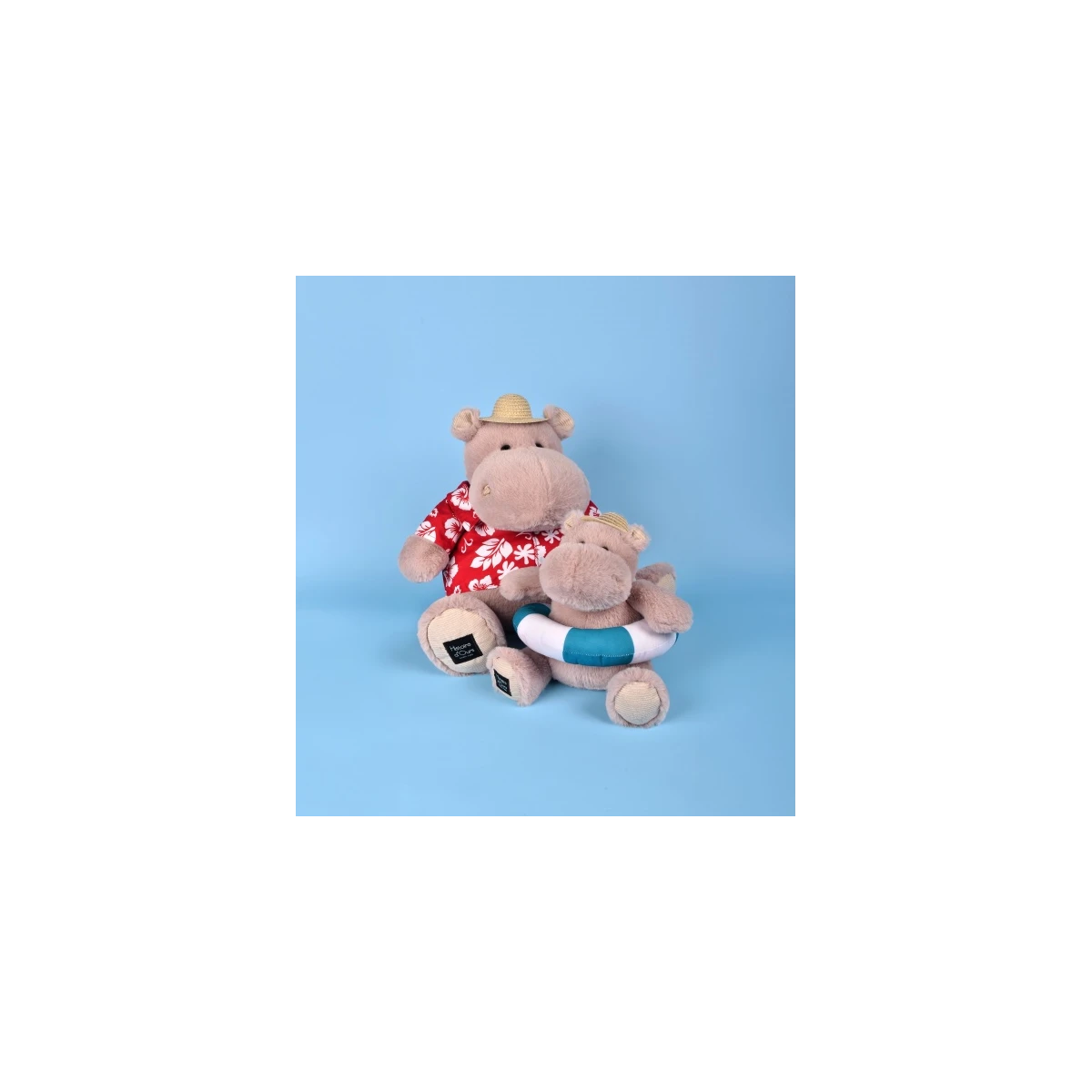 DOUDOU ET COMPAGNIE DOUDOU – pluszowy hipopotam Bubble Beach Histoire d'Ours 20 cm pudrowy