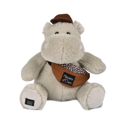 DOUDOU ET COMPAGNIE DOUDOU – pluszowy hipopotam HELLO BROOK Histoire d'Ours 20 cm beżowy