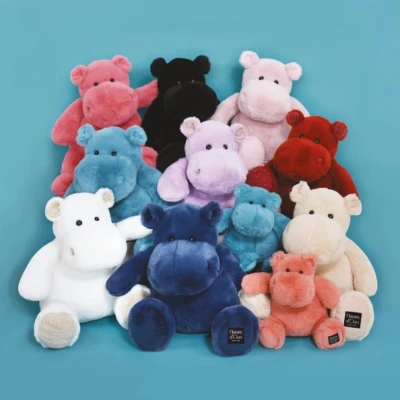 DOUDOU ET COMPAGNIE DOUDOU – pluszowy hipopotam HIP'COOL Histoire d'Ours 40 cm beżowy