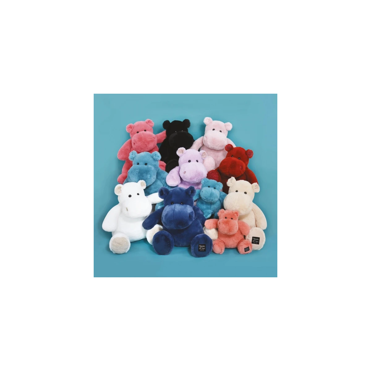 DOUDOU ET COMPAGNIE DOUDOU – pluszowy hipopotam HIP'COOL Histoire d'Ours 40 cm beżowy