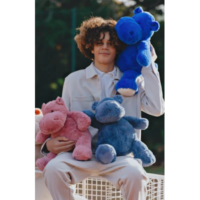 DOUDOU ET COMPAGNIE DOUDOU – pluszowy hipopotam HIP'BLUE Histoire d'Ours 40 cm niebieski