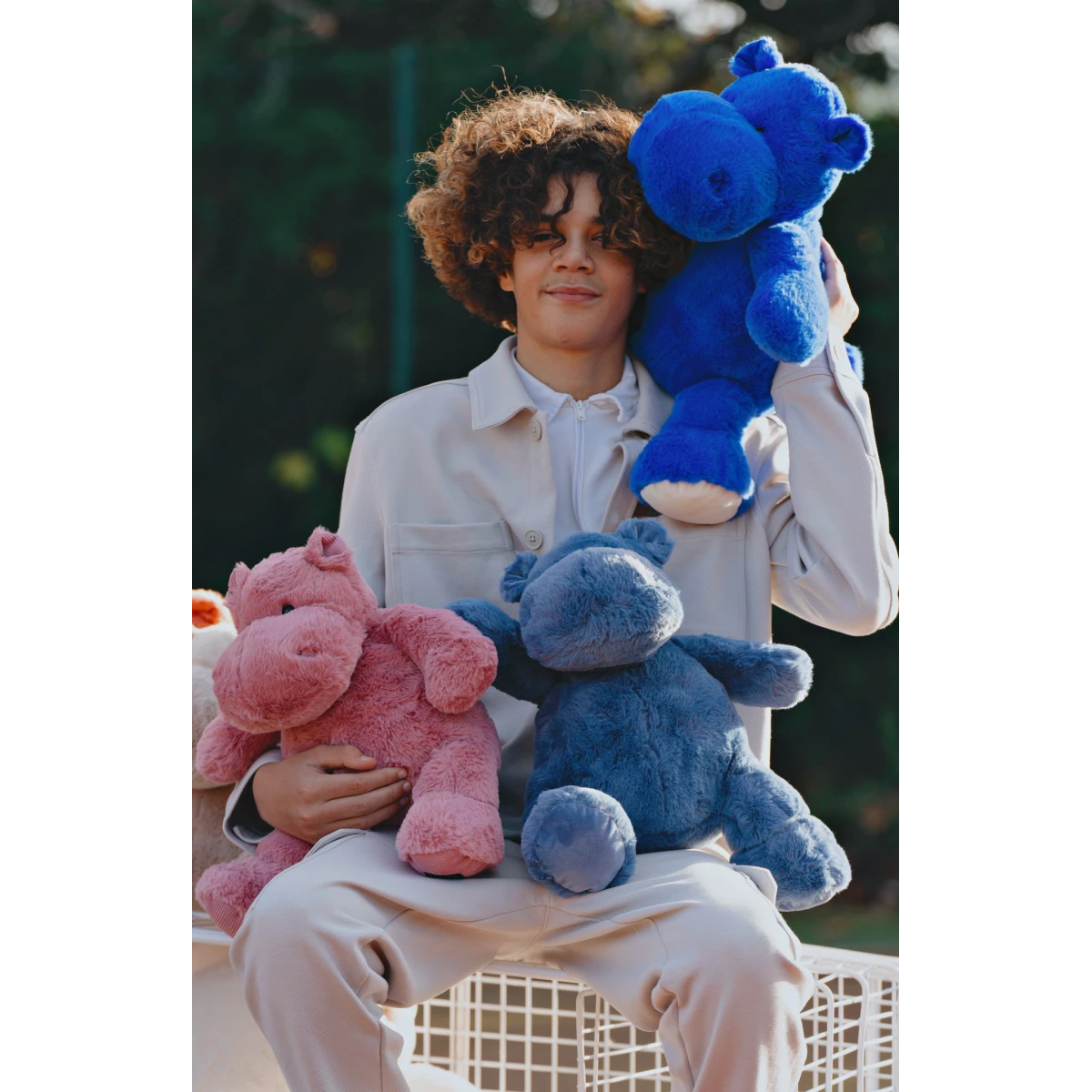 DOUDOU ET COMPAGNIE DOUDOU – pluszowy hipopotam HIP'BLUE Histoire d'Ours 40 cm niebieski