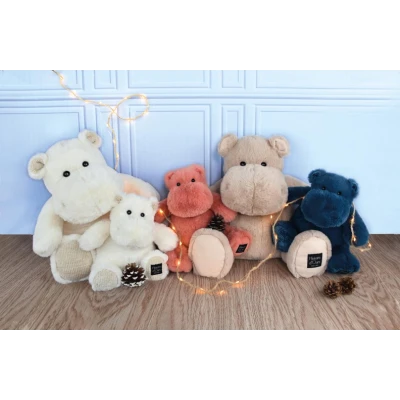 DOUDOU ET COMPAGNIE DOUDOU – pluszowy hipopotam HIP'COOL Histoire d'Ours 40 cm beżowy
