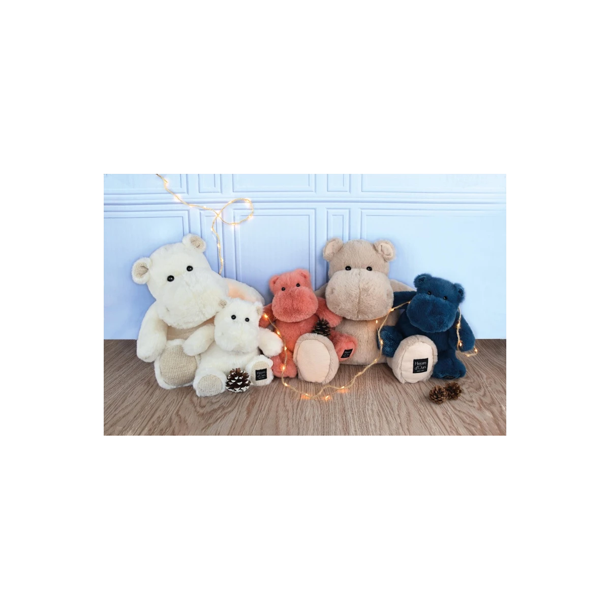 DOUDOU ET COMPAGNIE DOUDOU – pluszowy hipopotam HIP'COOL Histoire d'Ours 40 cm beżowy
