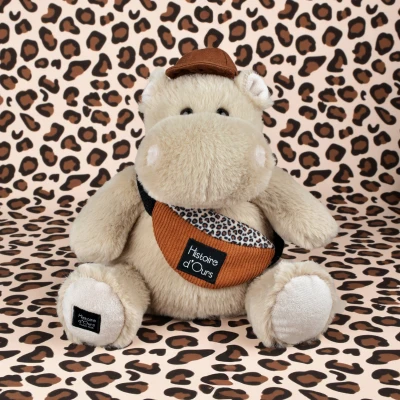 DOUDOU ET COMPAGNIE DOUDOU – pluszowy hipopotam HELLO BROOK Histoire d'Ours 20 cm beżowy