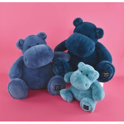 DOUDOU ET COMPAGNIE DOUDOU – pluszowy hipopotam HIP'BLUE Histoire d'Ours 40 cm niebieski
