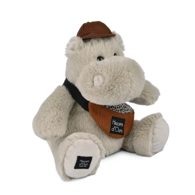 DOUDOU ET COMPAGNIE DOUDOU – pluszowy hipopotam HELLO BROOK Histoire d'Ours 20 cm beżowy