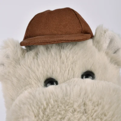 DOUDOU ET COMPAGNIE DOUDOU – pluszowy hipopotam HELLO BROOK Histoire d'Ours 20 cm beżowy