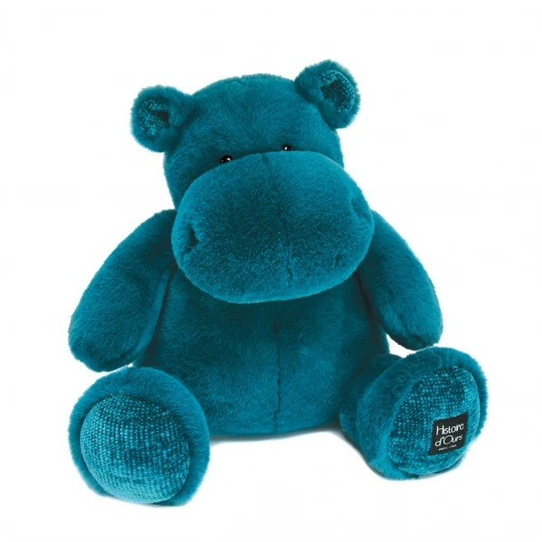 DOUDOU ET COMPAGNIE DOUDOU – pluszowy hipopotam HIP'POP Histoire d'Ours 40 cm morski granatowy