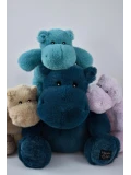 DOUDOU ET COMPAGNIE DOUDOU – pluszowy hipopotam HIP'POP Histoire d'Ours 40 cm morski granatowy