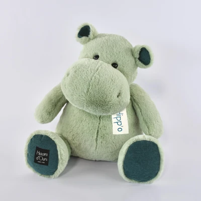 DOUDOU ET COMPAGNIE DOUDOU – pluszowy hipopotam AMANDE Histoire d'Ours 40 cm zielony